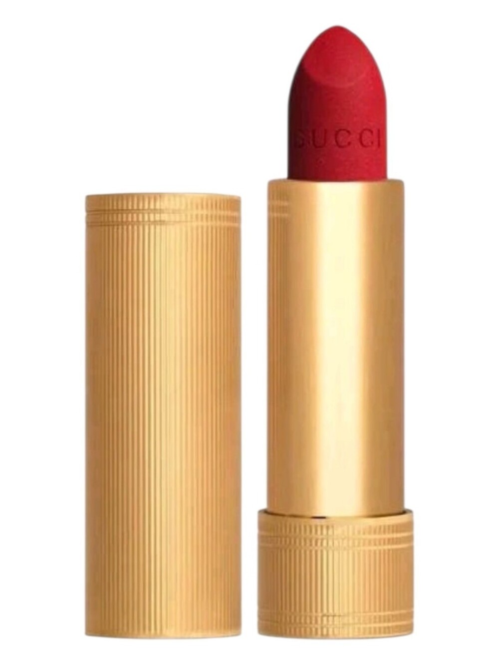 Gucci Matte Red Lipstick with Gold Case